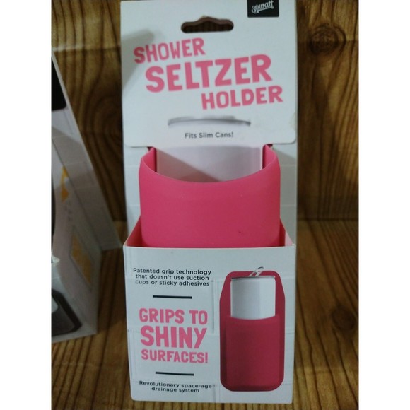 Sku004-SUDSKI  His/Her Beer Can Holder Dark Grey + pink Shower Caddy  Silicone - Picture 3 of 4